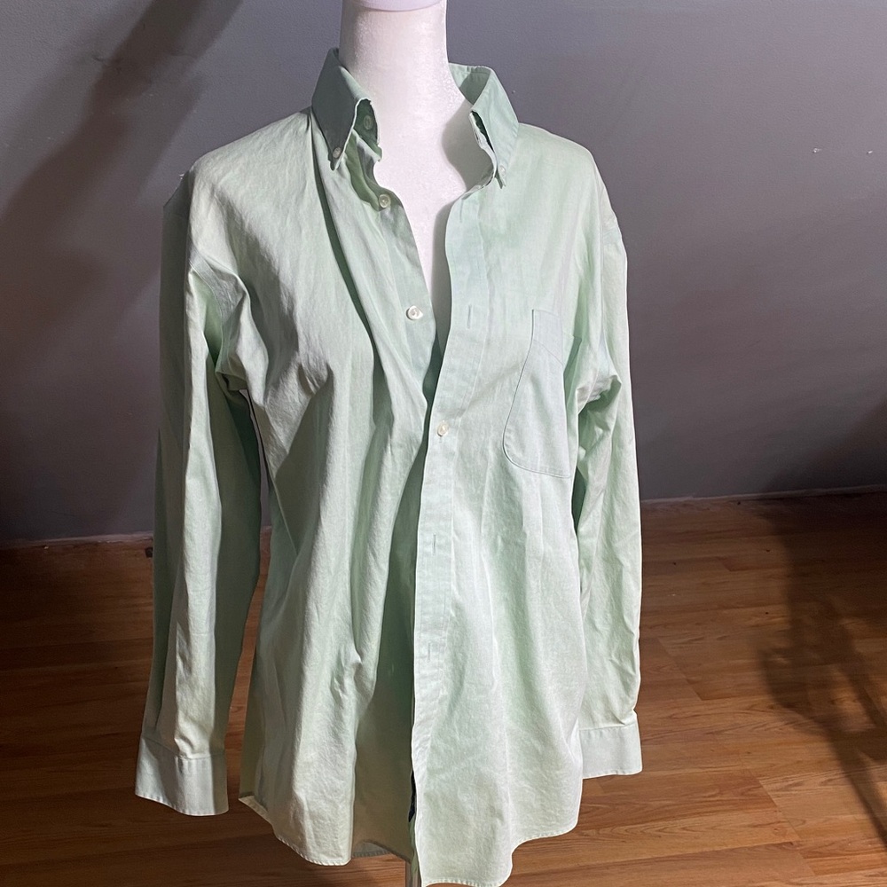 Lands' End Men's Mint Green Button Down